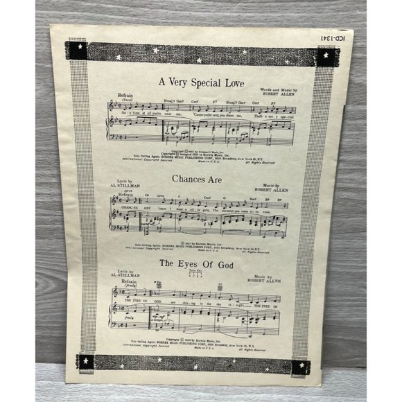 Piano Sheet Music Come to Me Johnny Mathis 1957 From TV Show Come to Me - Picture 4 of 4
